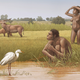 Artist’s impression of male and female members of the newly proposed taxon, Homo bodoensis.